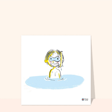 Carte Petit plongeon dans la mer