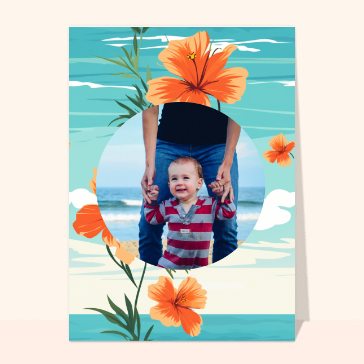 Fleurs d`été sur la plage