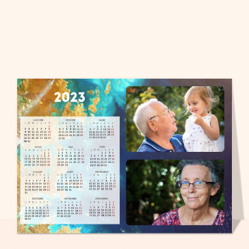 Calendrier 2023 Océan Cartes calendrier 2023