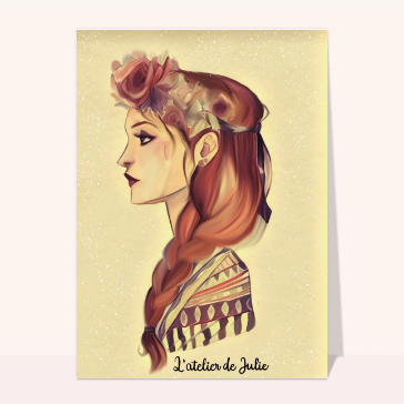 Jeune femme et sa tresse