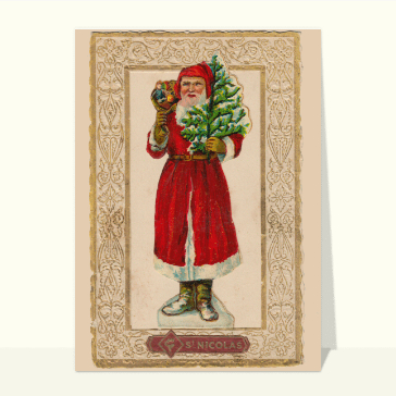 St Nicolas et un sapin