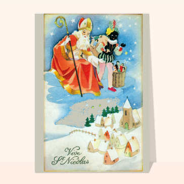 Saint Nicolas au dessus d'un village