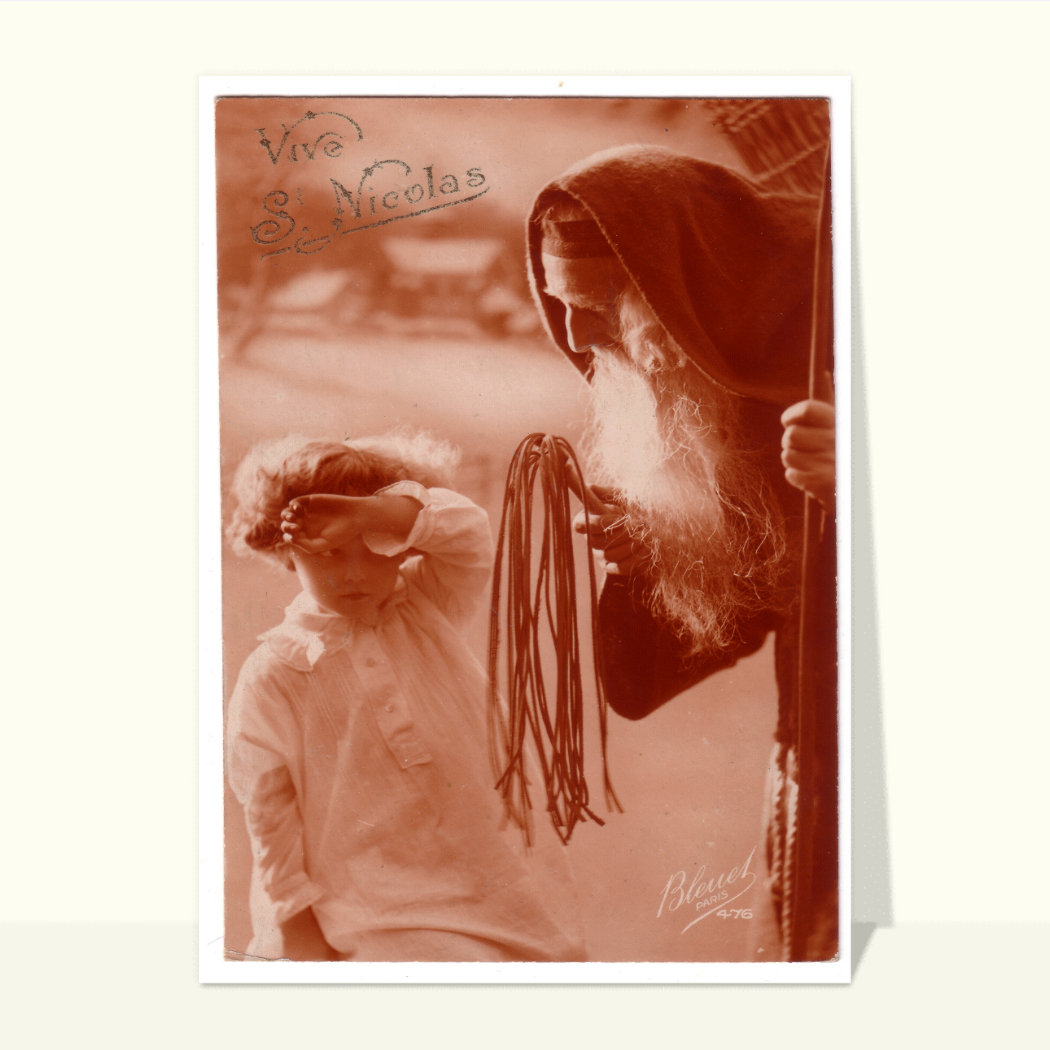 Un air de magie avec Saint Nicolas - Carte ancienne saint nicolas