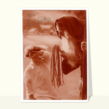 Pere fouettard carte ancienne