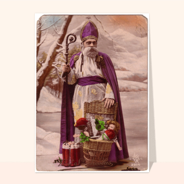 Jouets et saint nicolas Cartes anciennes Saint Nicolas