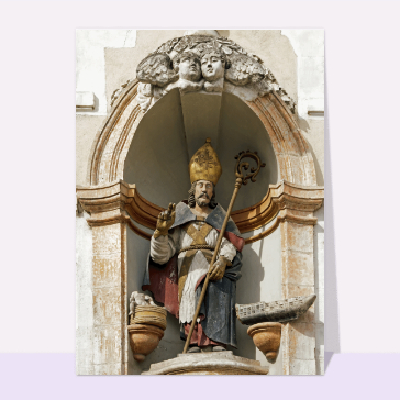 Statue de Saint Nicolas en bois