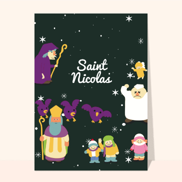 carte saint nicolas : L'histoire de Saint Nicolas ilustrée