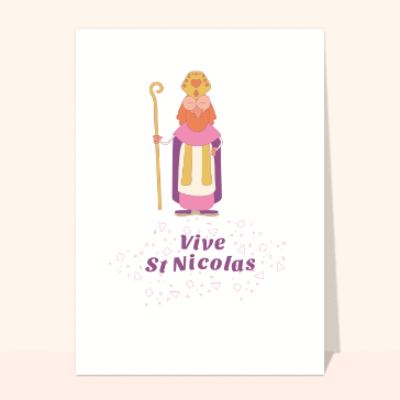 Vive St Nicolas sur fond blanc