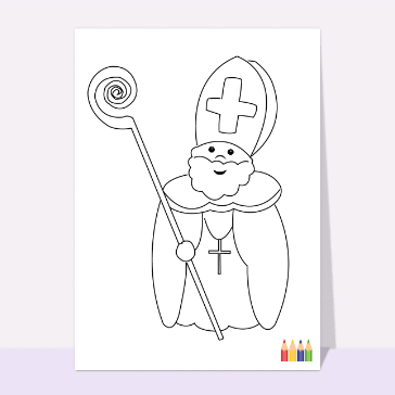 Coloriage Saint Nicolas