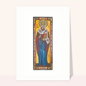 Icone religieuse de la Saint Nicolas cartes saint nicolas