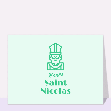 carte saint nicolas : Bonne Saint Nicolas tout en vert