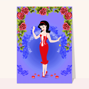 Sainte Catherine : Jeune femme entourée de roses