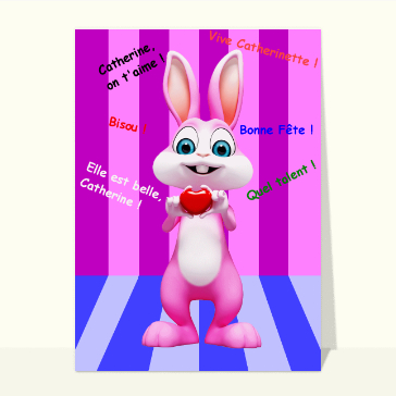 Sainte Catherine : Le lapin mignon