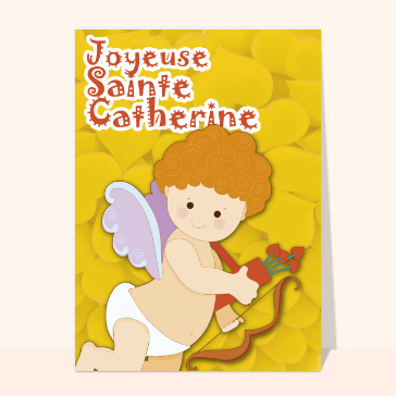 Carte sainte Catherine : Un cupidon pour Catherinette
