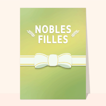 Sainte Catherine : Nobles filles et petit noeud