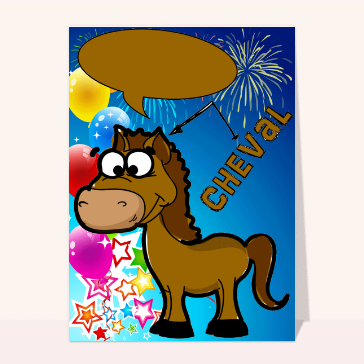 Carte de voeux du cheval
