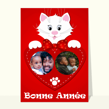 bonne année 2023 du chat personnalisable