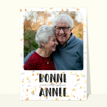 Bonne année 2024 sur des confettis dorés