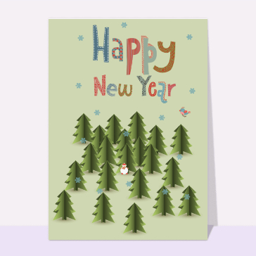 Happy New Year dans la forêt