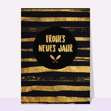 bonne année 2024 en allemand noir et or