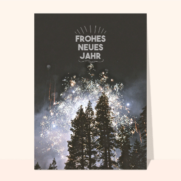 bonne année 2024 en allemand et feu d'artifice