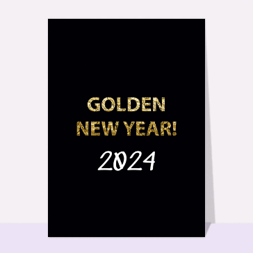 Carte bonne année 2023 en plusieurs langues : Golden New Year