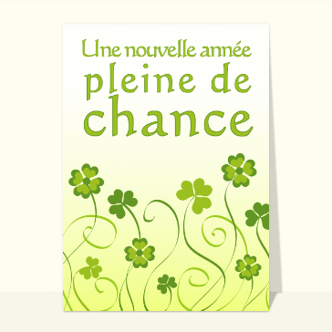 Carte de voeux pleine de chance