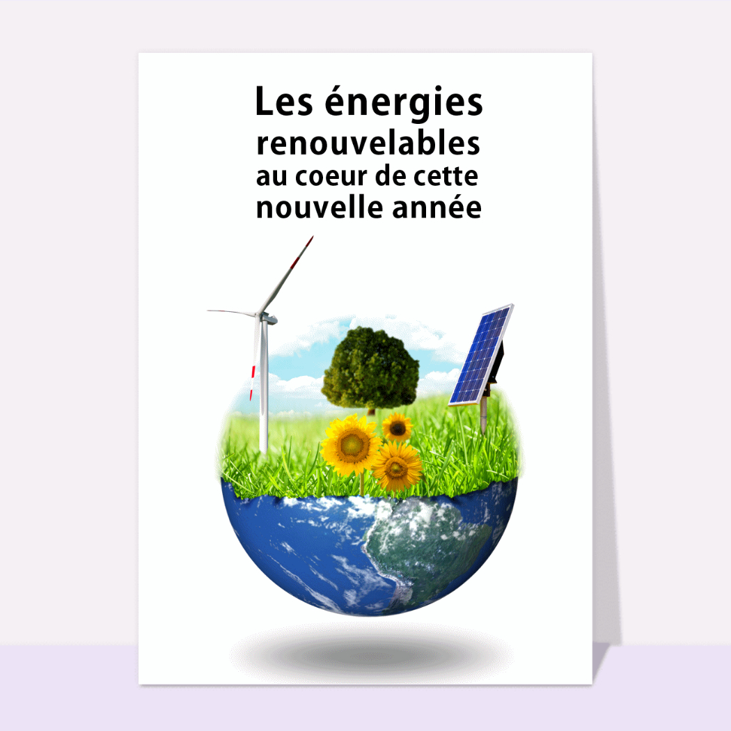 Carte Nouvelle Année 2024 Des énergies Renouvelables Envoyer une