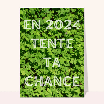 Carte de voeux Nature 2023 : Cette année trouve la chance