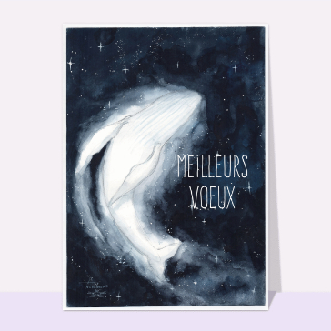 Meilleurs voeux et baleine géante