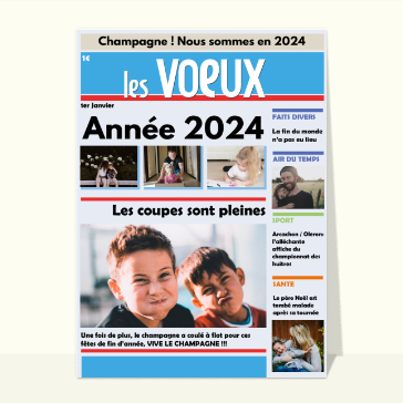 Magazine Les Voeux cartes de voeux 2024 couvertures de magazines