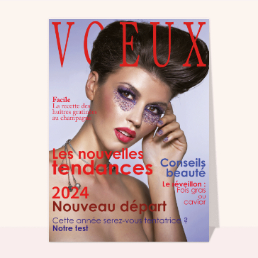 carte de voeux 2023 couverture de magazine : Magazine des voeux féminins