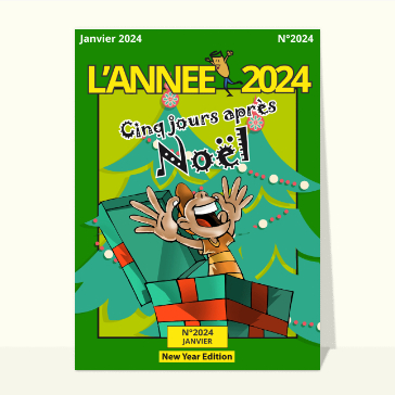 carte de voeux 2023 couverture de magazine : Magazine de voeux pour enfants