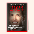 cartes de voeux 2024 couvertures de magazines pour votre texte