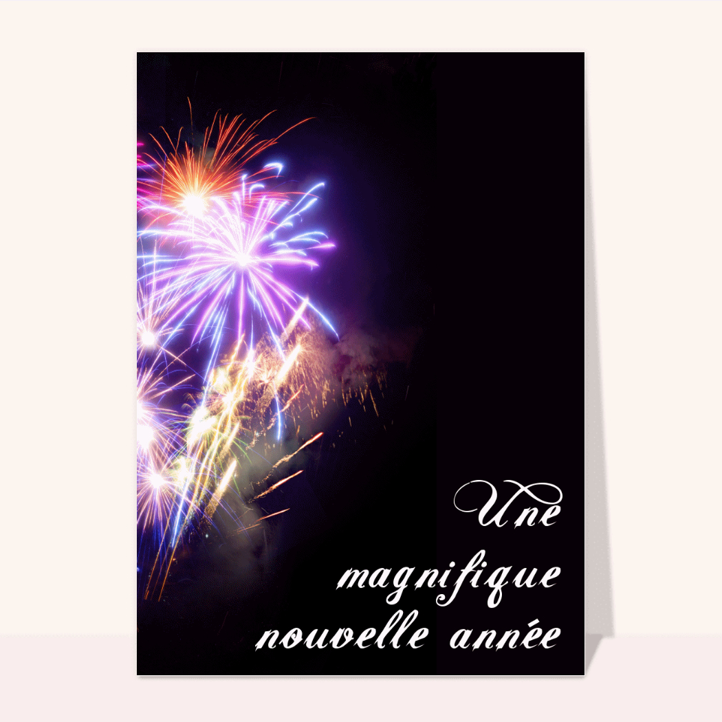 Carte Une Magnifique Nouvelle Année 2024 Envoyer une vraie Carte De