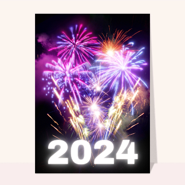 Feu d`artifice violet pour 2024