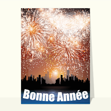 Feu d'artifice sur la ville