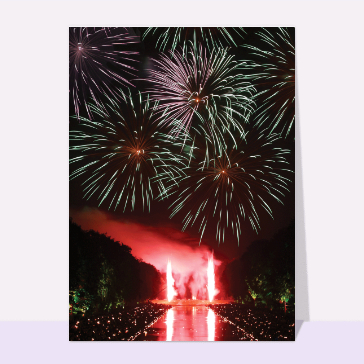 Feu d'artifice de nouvelle année 2024 