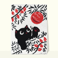 cartes de voeux 2023 chats mignons pour votre texte