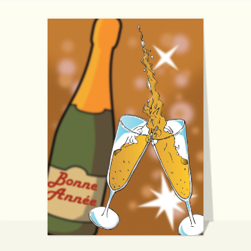 bonne année 2023 sur la bouteille de champagne