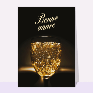 Carte de voeux et champagne en 2023 : bonne année 2023 autour d'une coupe de champagne
