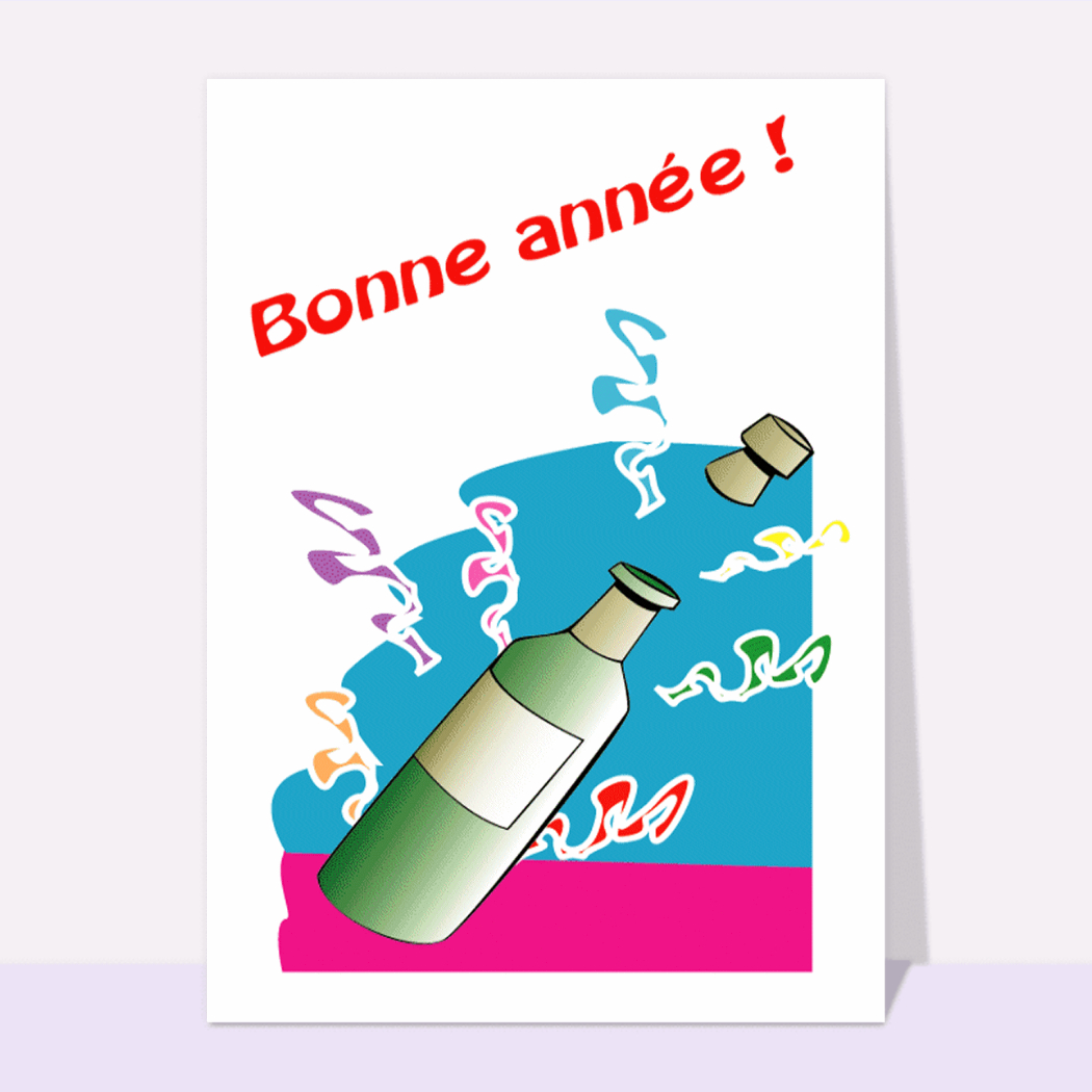 Carte Bonne Année 2024 Envoyer une vraie Carte De Voeux Et Champagne
