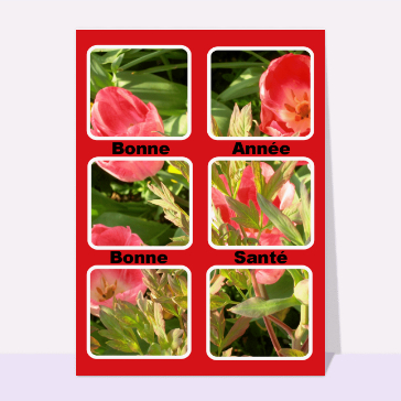 bonne année 2023 avec des fleurs