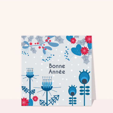 Bonne année 2024 entouré de fleur