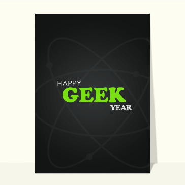 carte de voeux 2023 pour geek : Happy Geek Year