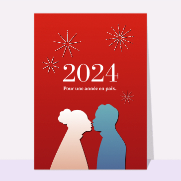 Couple pour une année 2024 en paix