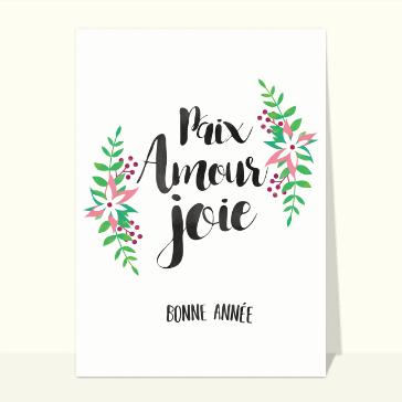 nouvelle année 2023 de Paix Amour et joie