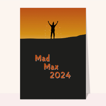carte de voeux 2024 affiche de film : Mad mad nouvelle année 2024 