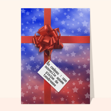 Carte de voeux cadeau plein de tendresse