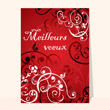 Meilleurs voeux fond rouge